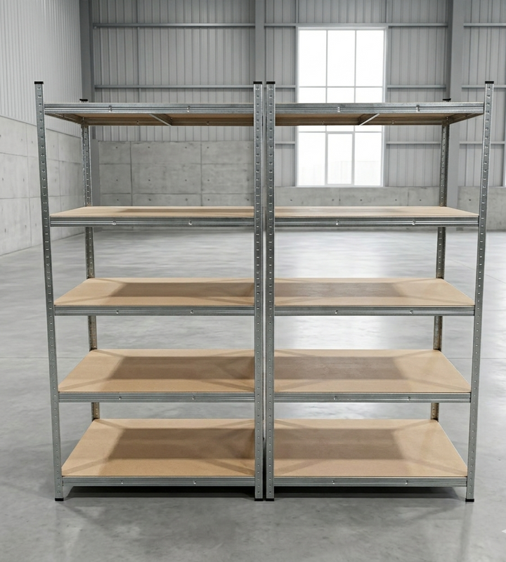 InhandKraft® Schwerlastregal mit MDF–Einlagen - 180x90x60 - 500 kg Gesamtlast