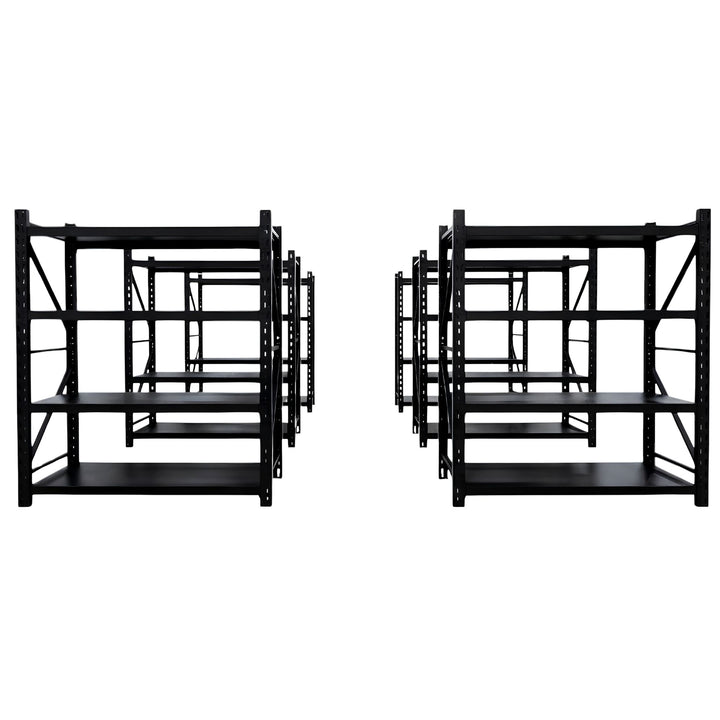 InhandKraft® Schwerlastregal-Set 12 lfm - 200 kg Fachlast - Schwarz