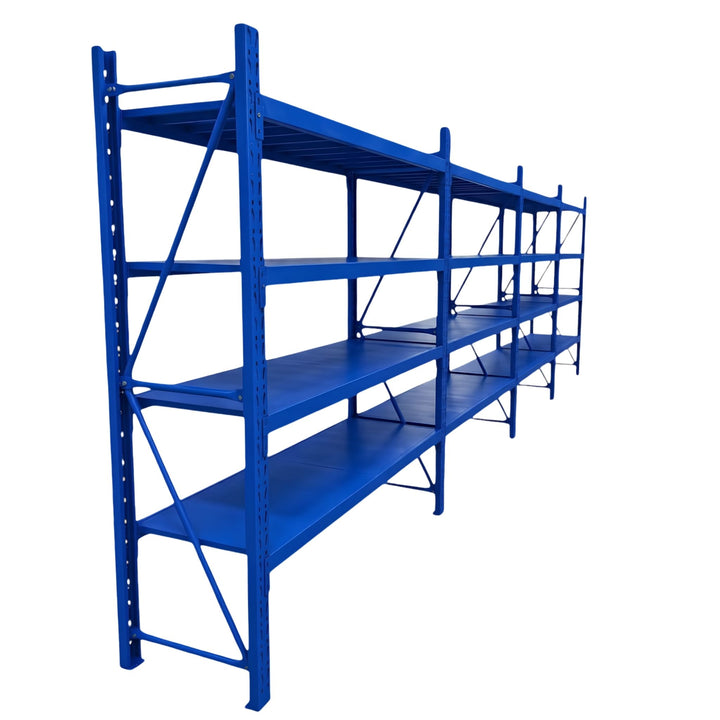 InhandKraft® Schwerlastregal-Set 8 lfm - 200 kg Fachlast - Blau