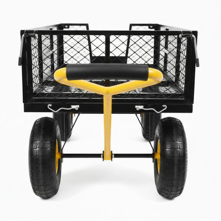 InhandKraft® Bollerwagen aus Metall - 300 kg Tragkraft - Schwarz