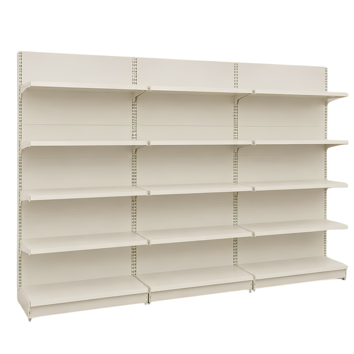 InhandKraft® Wandregal für Kiosk &amp; Laden - Modul 120 cm - Cremeweiß