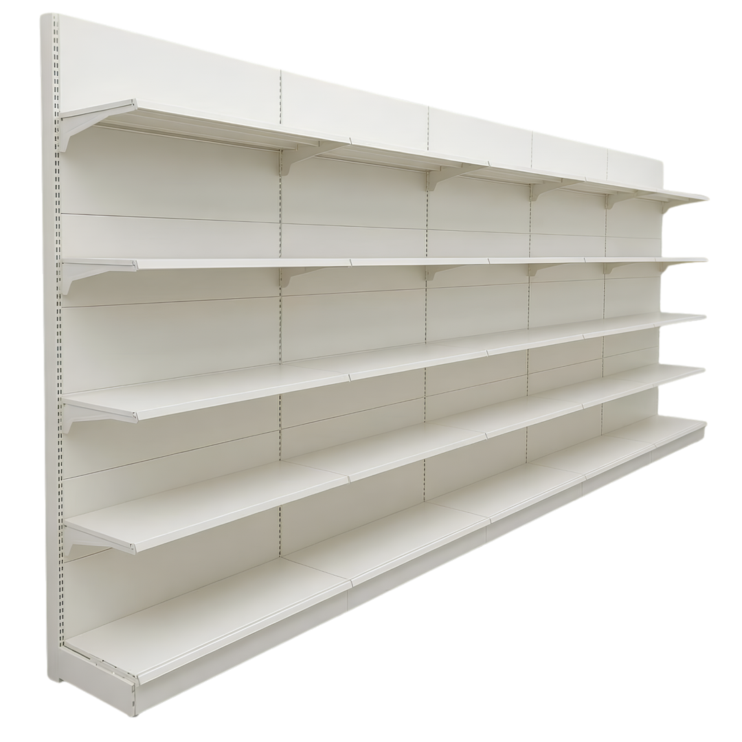 InhandKraft® Wandregal für Kiosk &amp; Laden - Modul 90 cm - Cremeweiß
