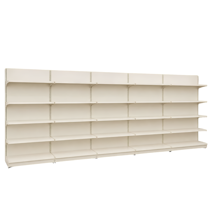 InhandKraft® Wandregal für Kiosk &amp; Laden - Modul 120 cm - Cremeweiß