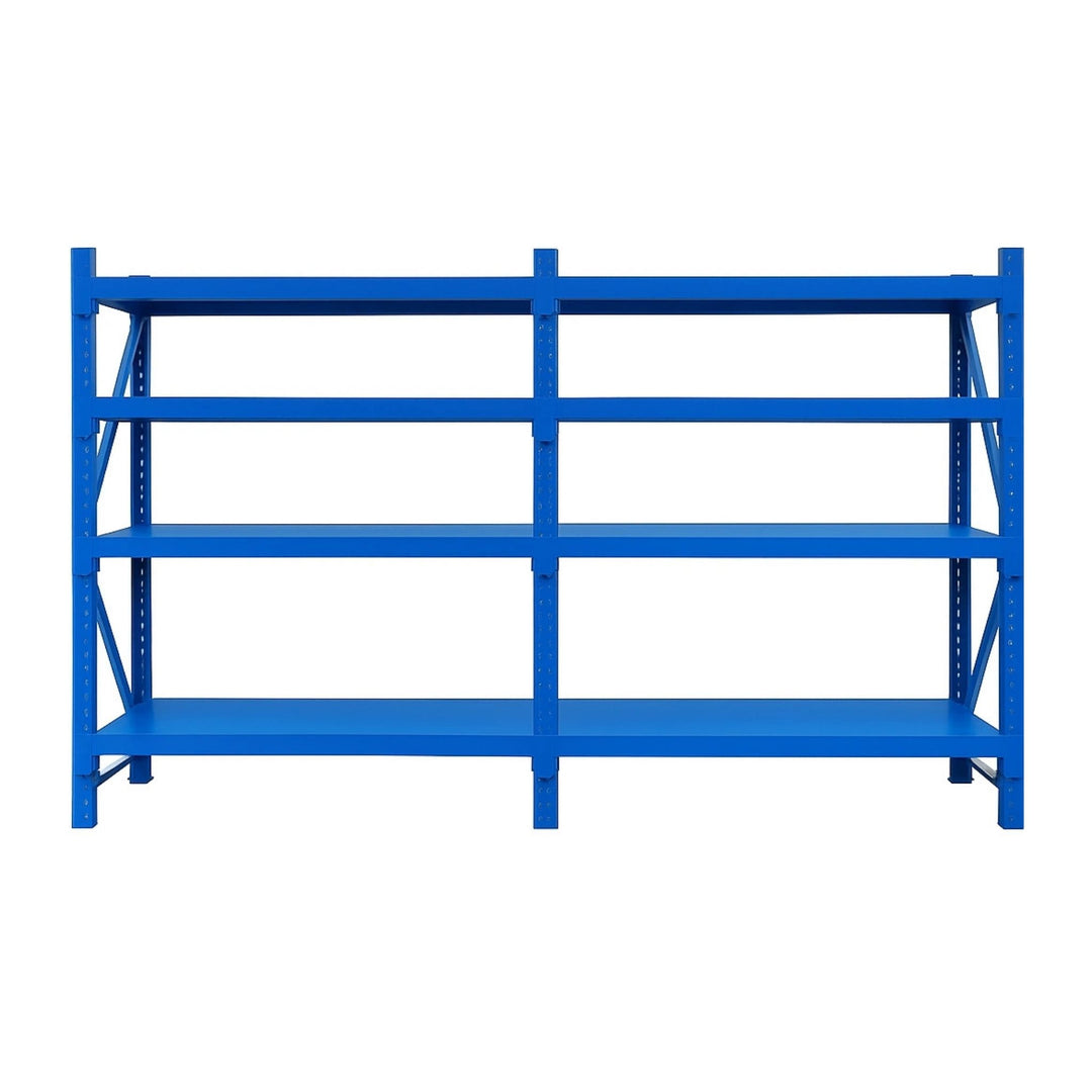 InhandKraft® Schwerlastregal-Set 8 lfm - 200 kg Fachlast - Blau