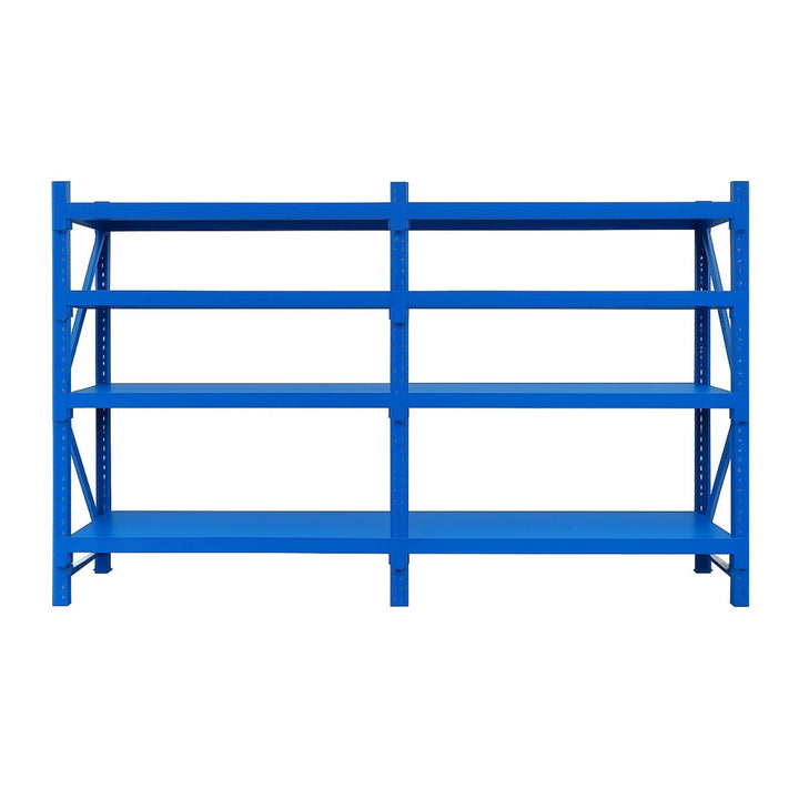 InhandKraft® Schwerlastregal-Set 8 lfm - 200 kg Fachlast - Blau