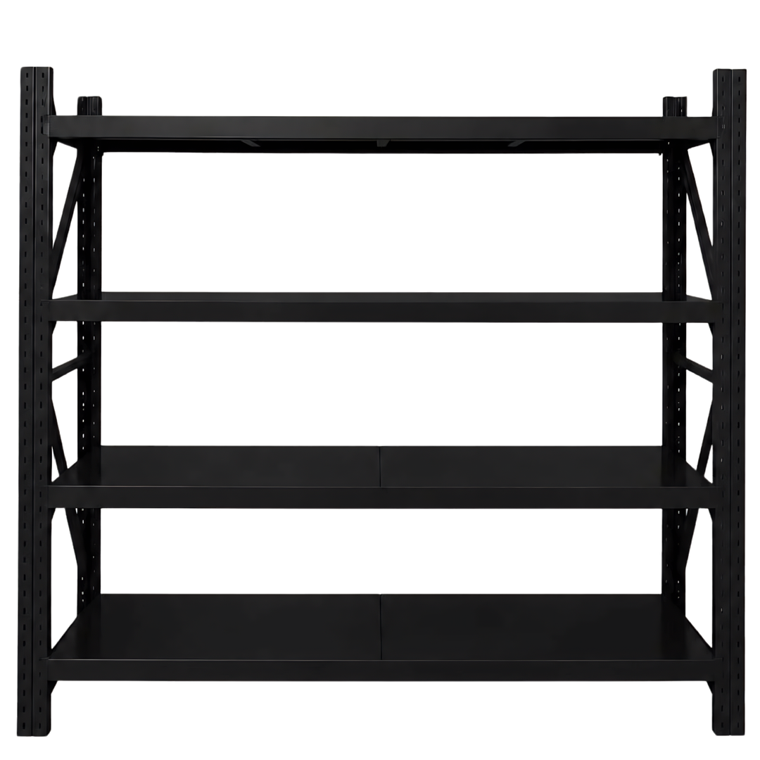 InhandKraft® Schwerlastregal - 200 kg Fachlast - Schwarz - Verschiedene Größen