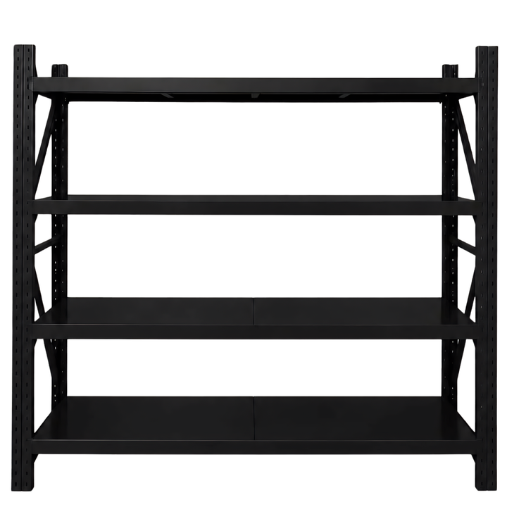 InhandKraft® Schwerlastregal - 200 kg Fachlast - Schwarz - Verschiedene Größen