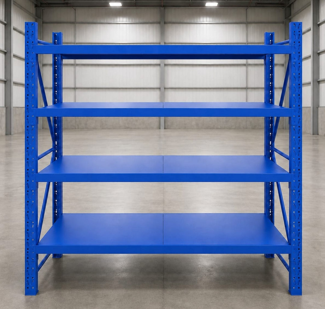 InhandKraft® Schwerlastregal – 100 kg Fachlast – Blau – Verschiedene Größen