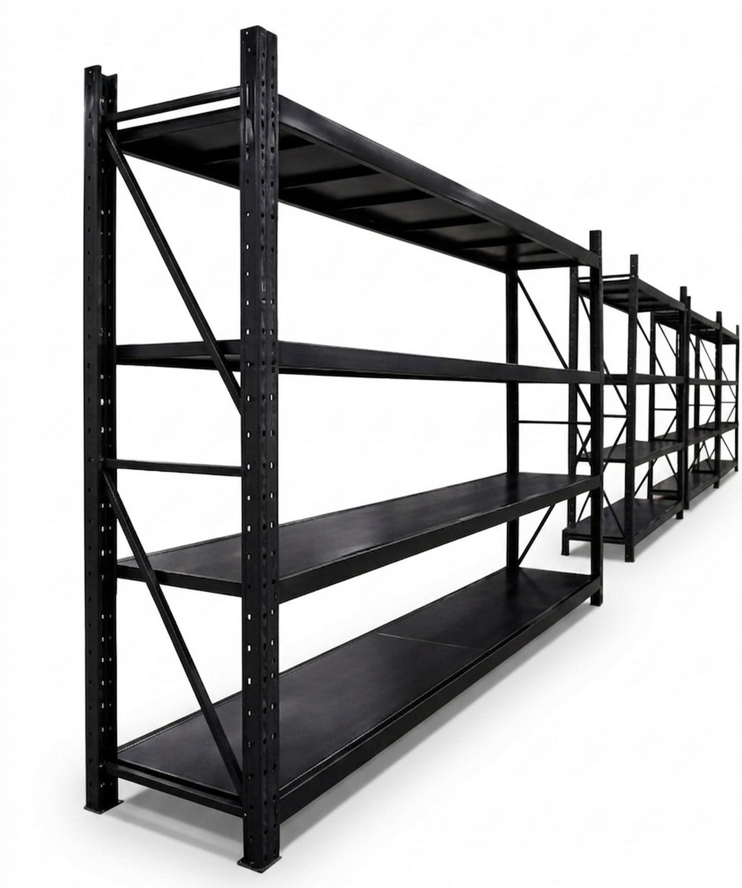 InhandKraft® Schwerlastregal – 200x200x50 - 100 kg Fachlast - Schwarz