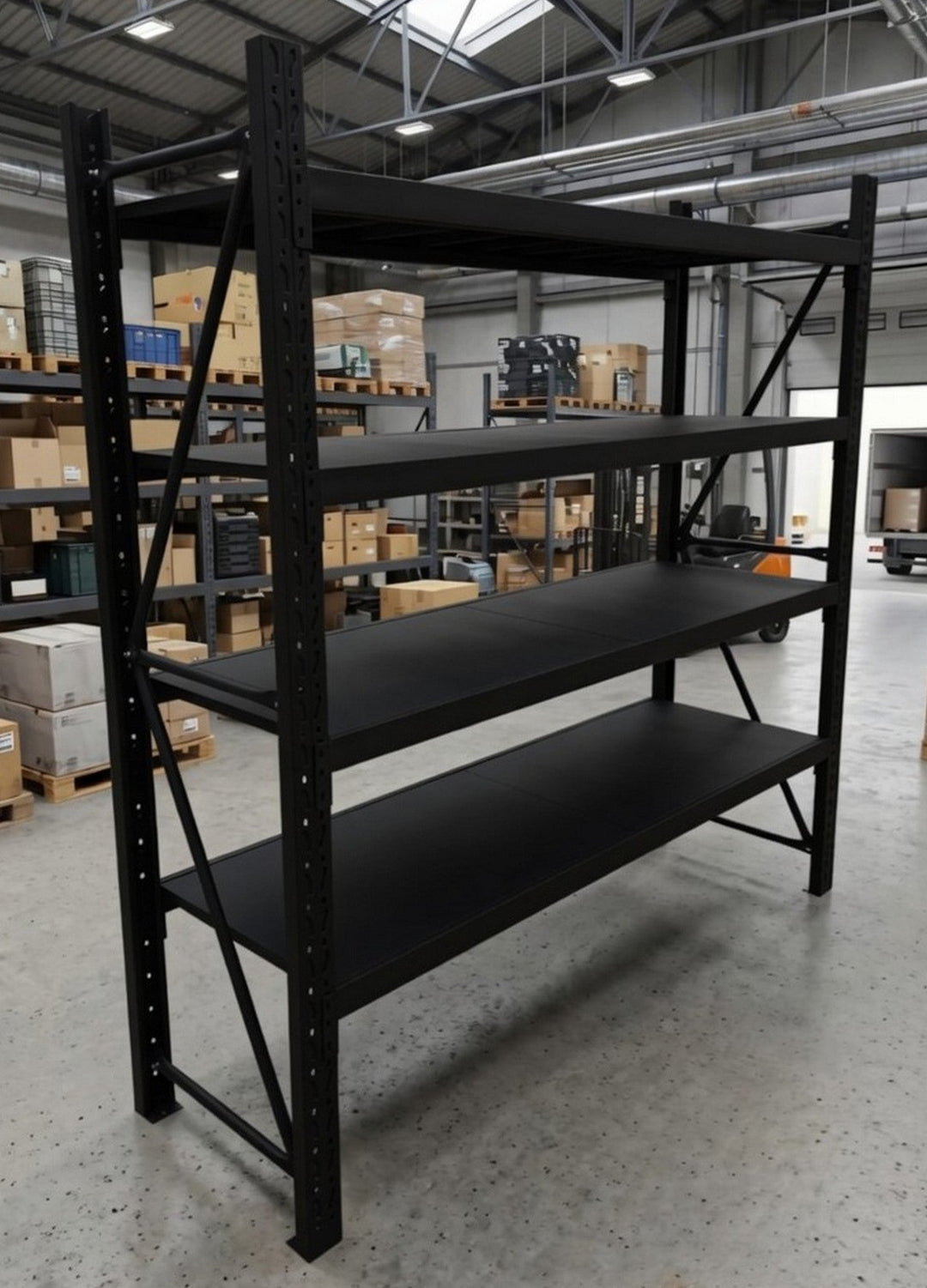 InhandKraft® Schwerlastregal – 200x200x50 - 500 kg Fachlast - Schwarz