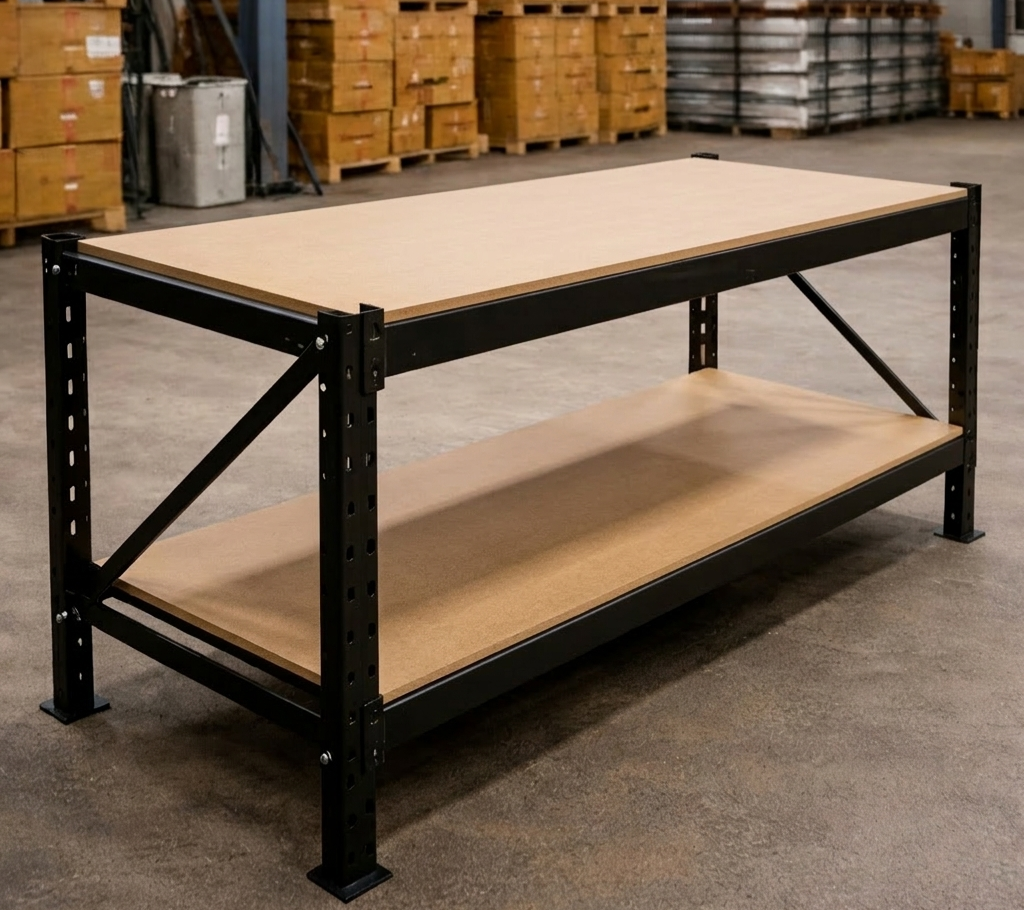 InhandKraft® Werkbank 1000 kg Gesamtlast - 2x MDF Platte