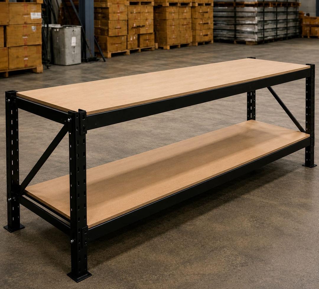 InhandKraft® Werkbank 1000 kg Gesamtlast - 2x MDF Platte
