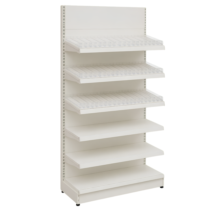 InhandKraft® Zigarettenregal für Kiosk &amp; Laden - Modul 120 cm - Cremeweiß
